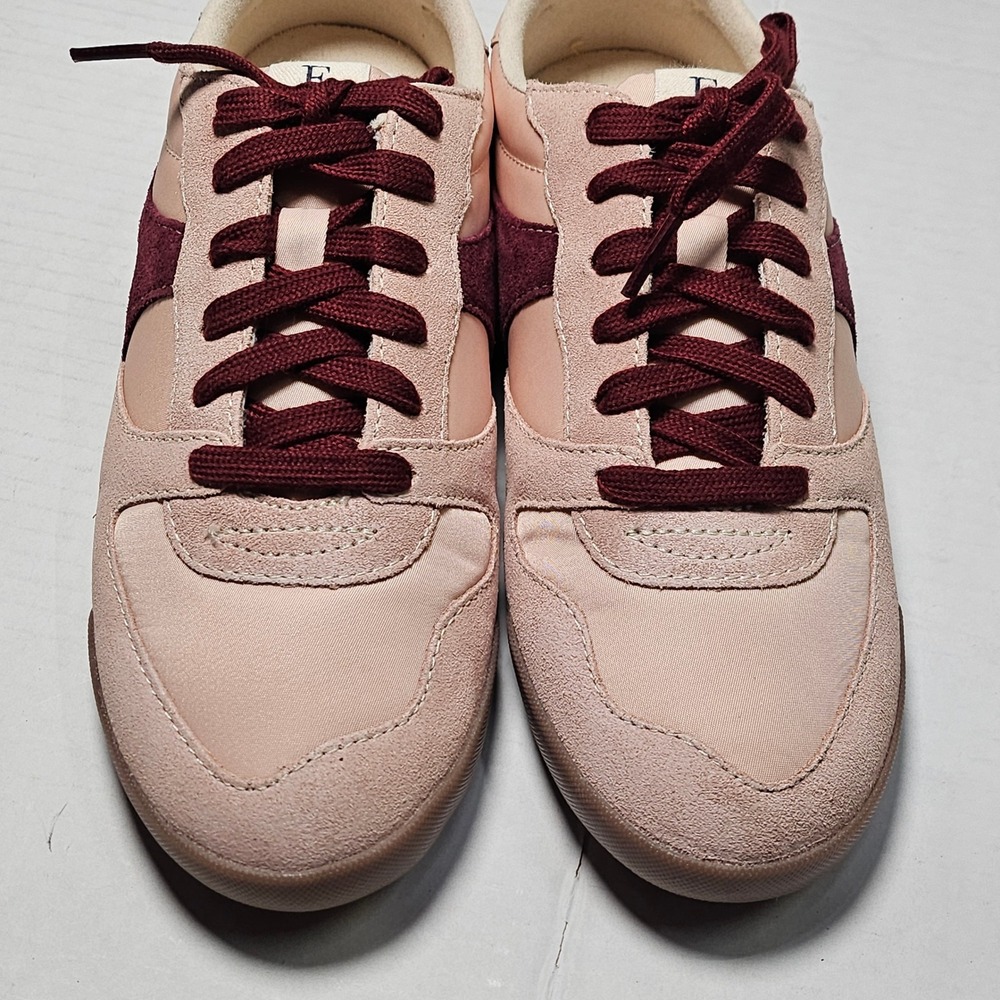 ED Ellen DeGeneres Ellert Peony Pink Suede Low Top Sneakers Size 6.5 - Picture 12 of 14